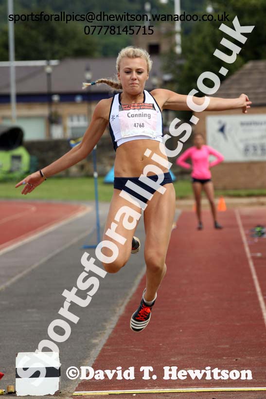 Womens under-20s long jump, EAP International Combined Events, Hexham Northumberland. Photo: David T. Hewitson/Sports for All Pics